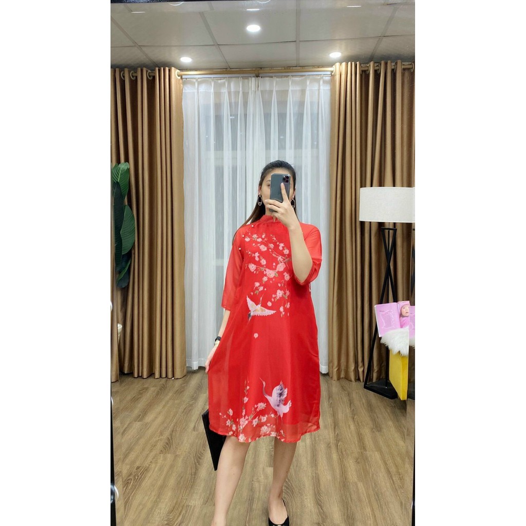 Váy bầu xinh dáng suông thời trang chất lụa trượt nhật 45-65kg (kèm ảnh thật và video)