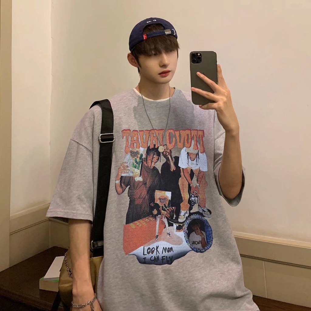 Áo Thun Tay Ngắn Thiết Kế Mới Mùa Hè Phong Cách Hip hop Đường Phố Mỹ Cho Unisex