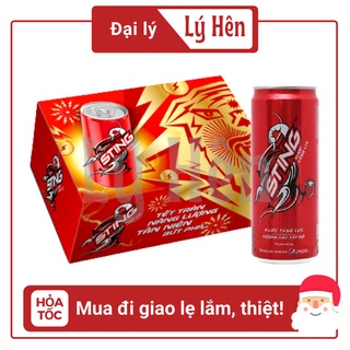 Thùng 24 Lon Nước Uống Tăng Lực Sting Dâu Tây Đỏ