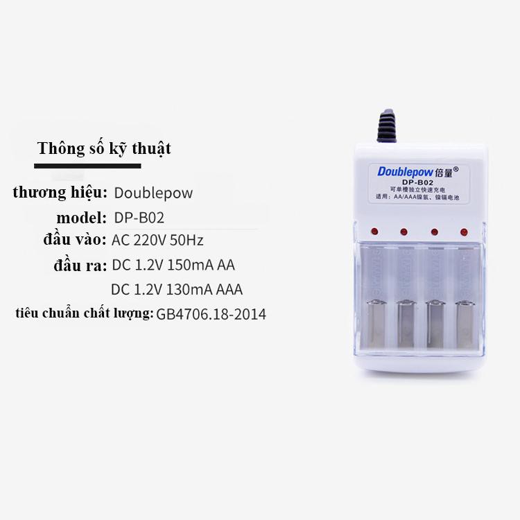 Bộ sạc pin 2AA / 3AAA – Tặng 4 cục pin sạc