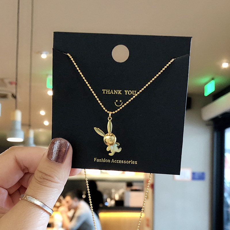 Vòng Cổ Thép Titan Mặt Hình Thỏ Thời Trang 2021