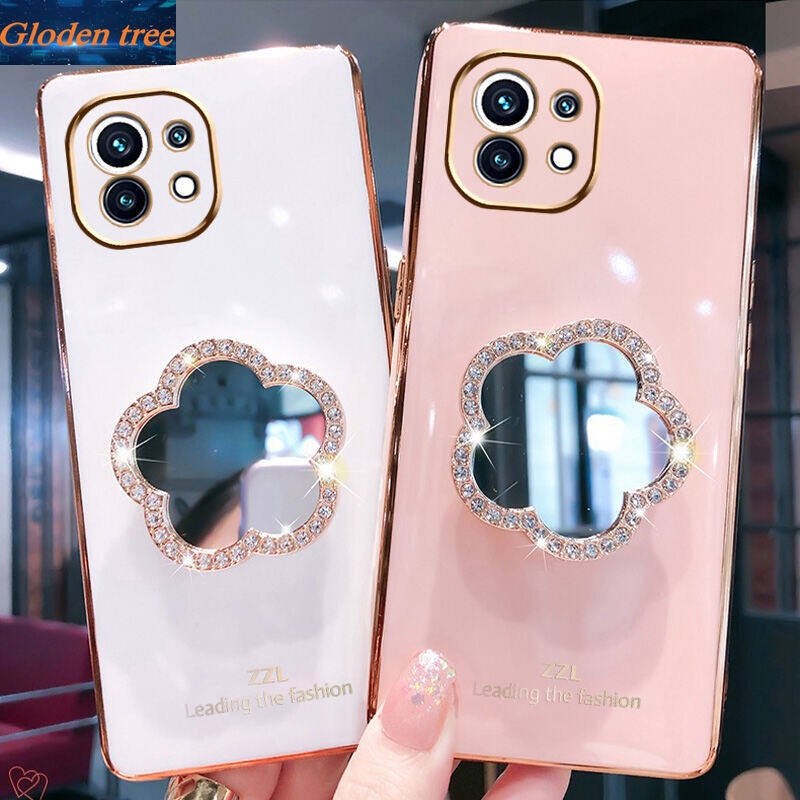 Ốp Điện Thoại Mềm Đính Đá Lấp Lánh Trang Điểm Cho Xiaomi 11 Lite 5G NE