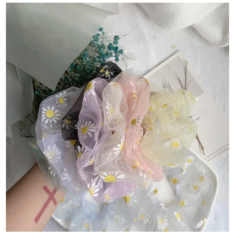 Dây buộc tóc bằng vải với nhiều màu sắc đa dạng thời trang Hàn Quốc