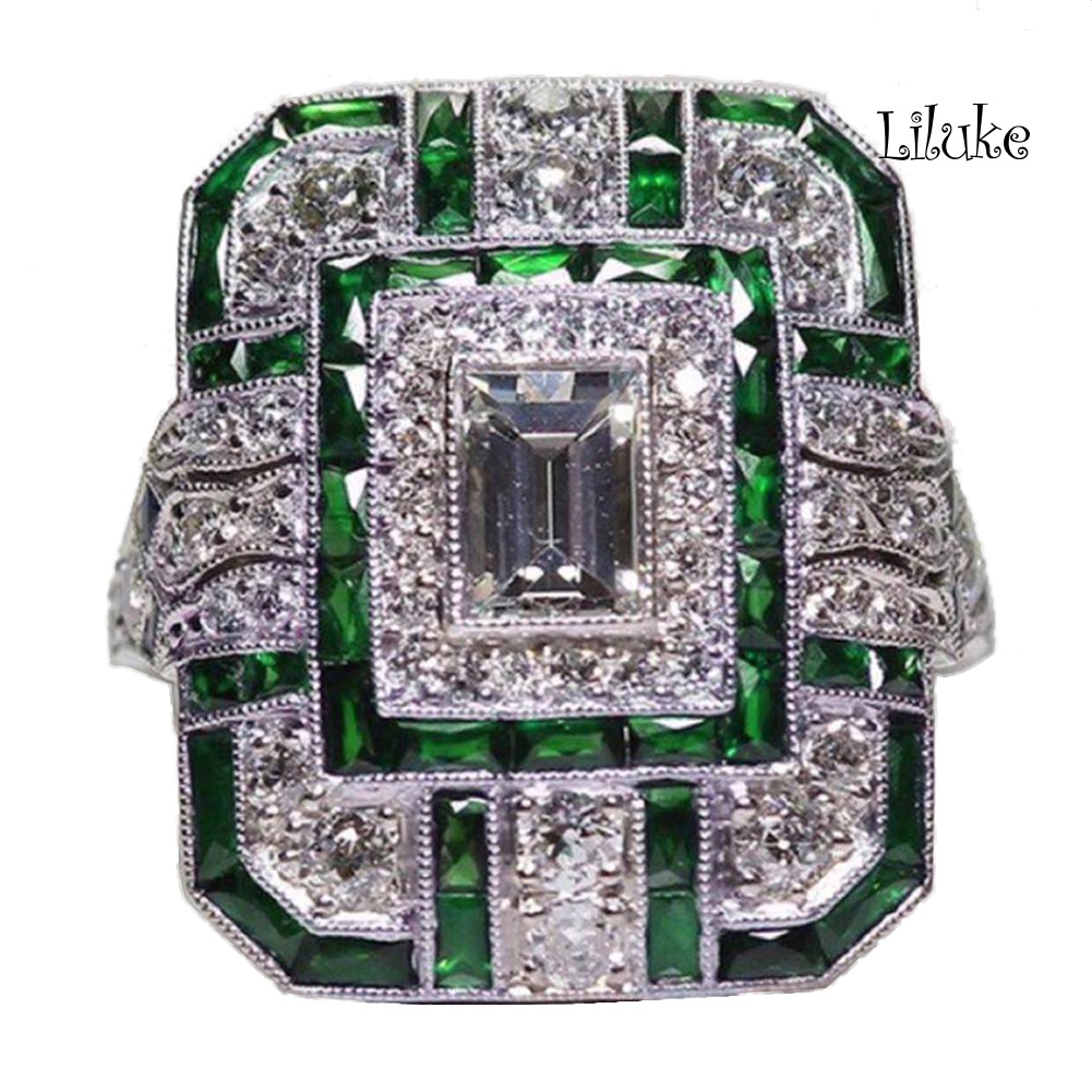 Nhẫn Hợp Kim Trang Trí Đá Zirconia Thời Trang Cho Nữ