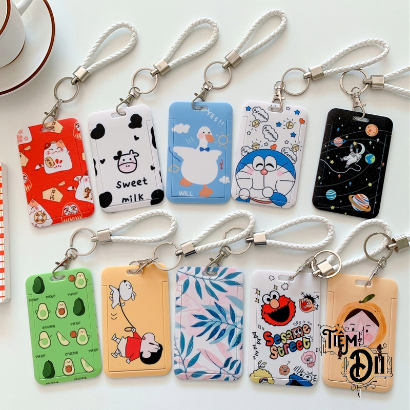 Bao Đựng Thẻ Kèm Dây Đeo Tay Da PU  Nhiều Mẫu Bao Thẻ Trơn Thẻ Đeo Bảng Tên Cute Bao Đựng Crad, Thẻ Phụ Kiện Xinh