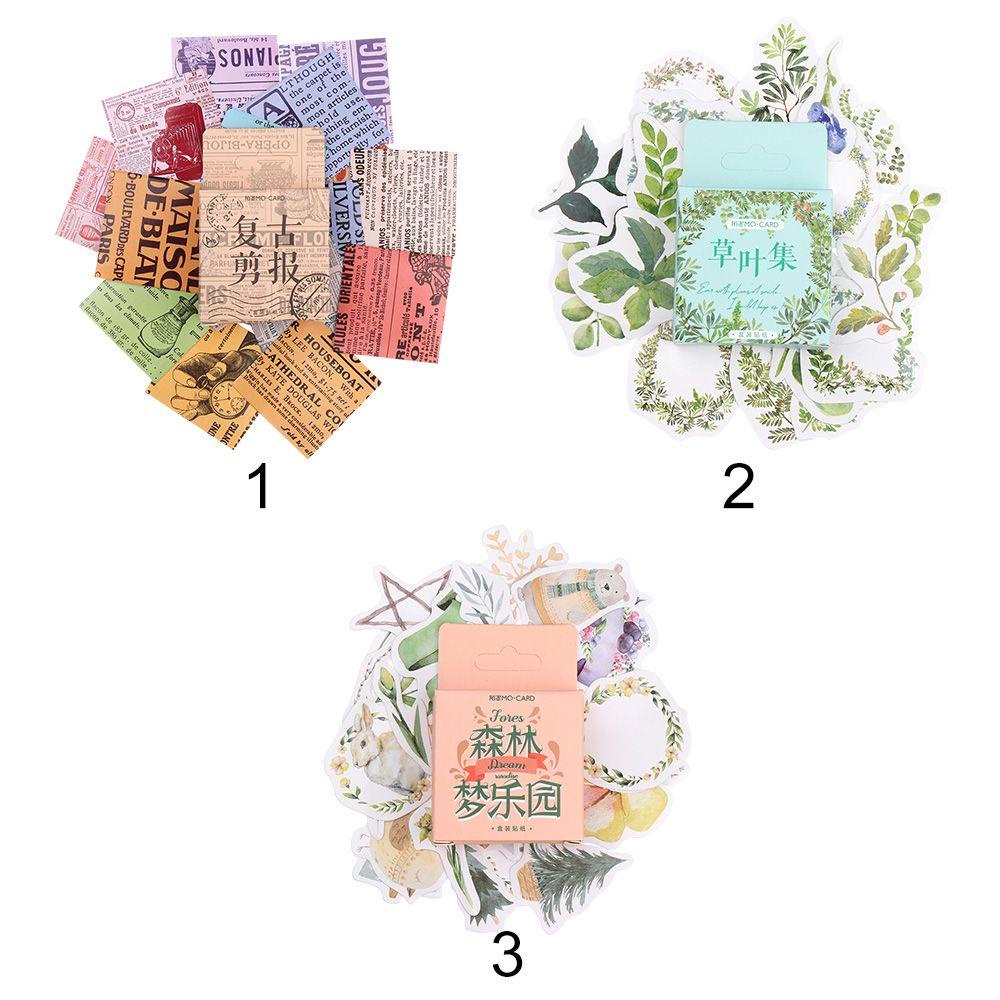 PISTA Bộ 46 Miếng Dán Trang Trí Điện Thoại Phong Cách Retro Độc Đáo DIY