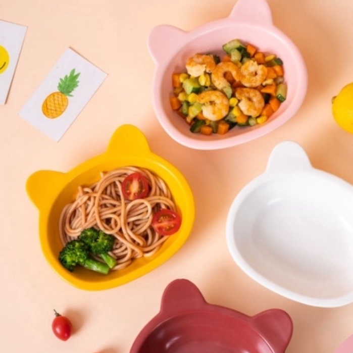 Bát Ăn Dặm Gốm Sứ Hình Gấu Cao Cấp 300ml Cho Bé