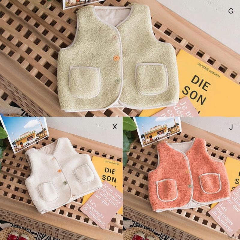 Áo Khoác Cardigan Không Tay Giữ Ấm Cho Bé 1-5 Tuổi