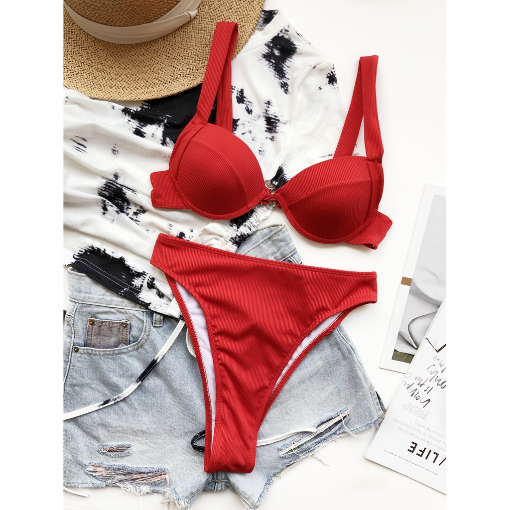 Bikini Cạp Cao Màu Trơn Quyến Rũ Cho NữLg32 | BigBuy360 - bigbuy360.vn