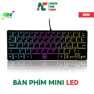 Bàn Phím Mini G-Net GK64 Có LED Bảo Hành 12 Tháng Chính Hãng