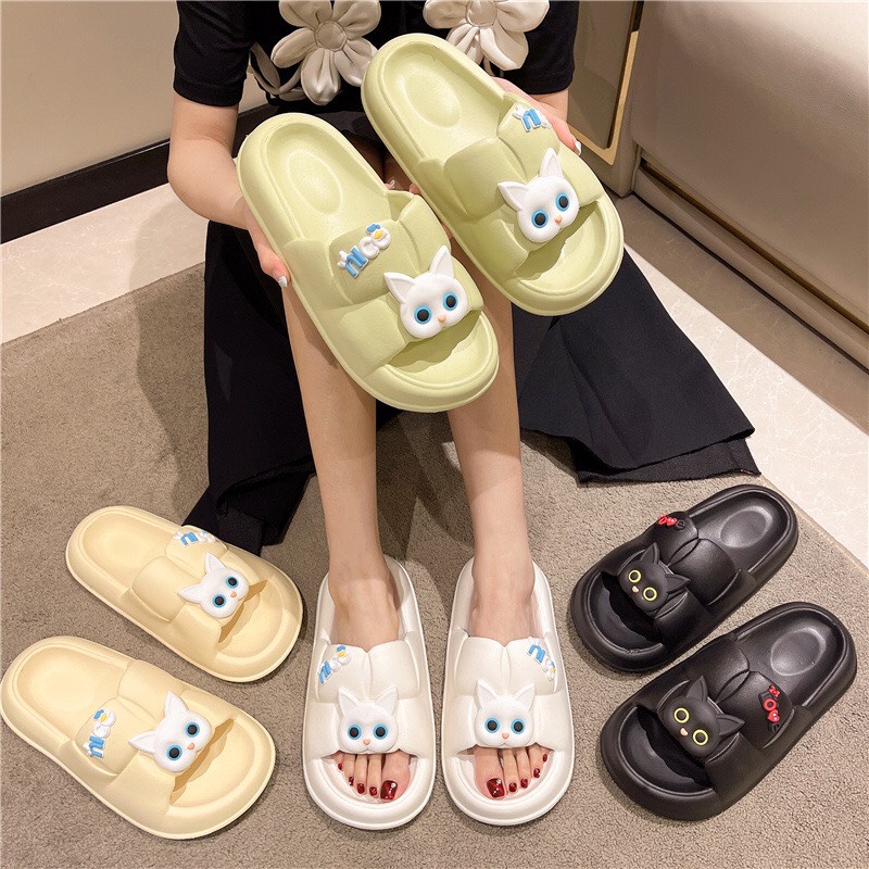 Dép bánh mì nữ quai ngang MEO bản cao cấp - Dép ulzzang êm chân phong cách Hàn Quốc