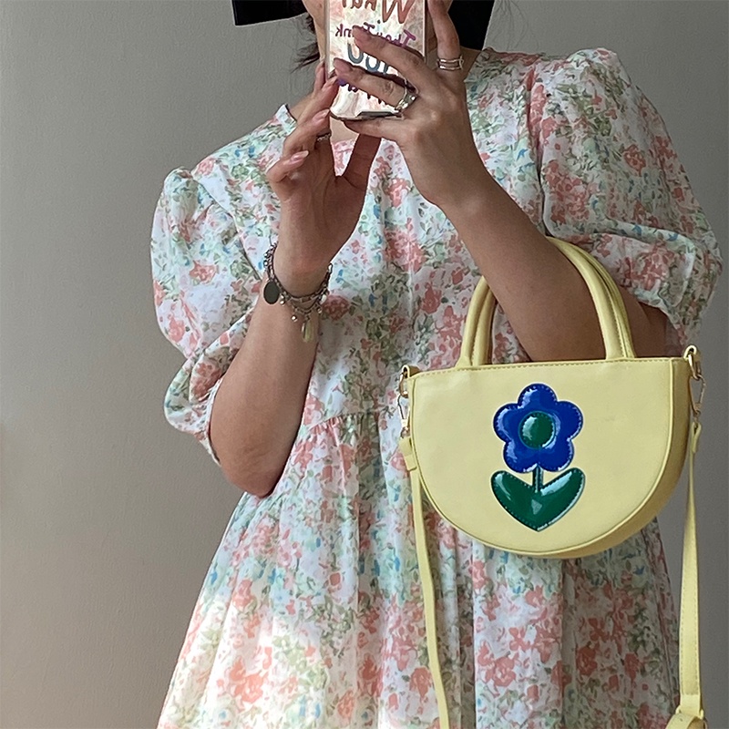 Túi Đeo Chéo Hình Bán Nguyệt Màu Sắc Đối Lập Thời Trang Xuân Hè Hàn Quốc 2022 Cho Nữ GYLXB064