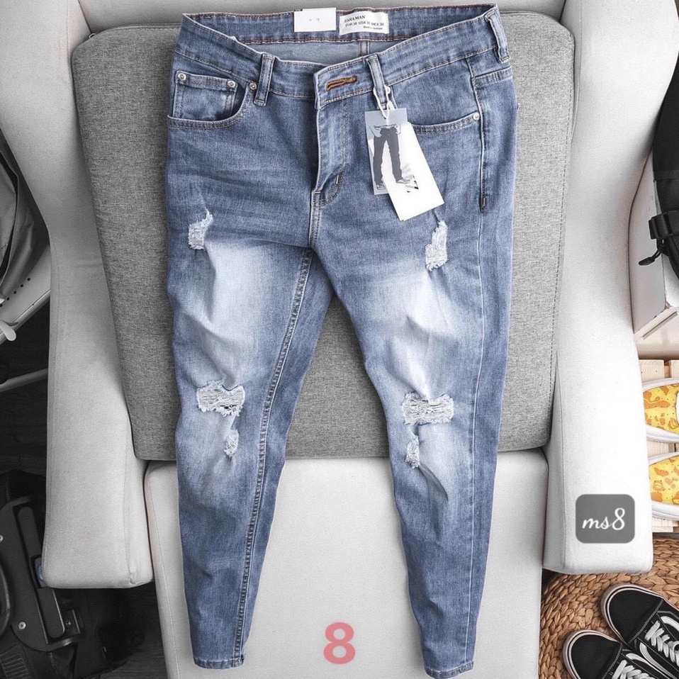 Quần Jean Nam Mẫu Mới ❤️FREESHIP❤️ Quần Bò Nam Chất Liệu Denim Cao Cấp Thời Trang Chuẩn Hàng Shop Tô Tồ Shop - QJNTT29