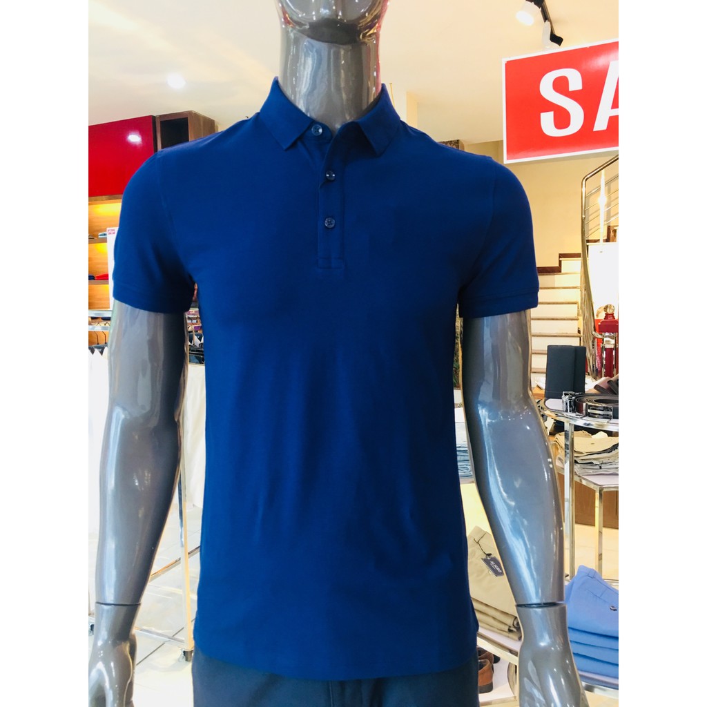 Áo Polo, Áo Phông Cộc Tay Nam, Áo Thun Cổ Bẻ Aligro Màu Xanh Tím Than Chất Liệu Vải Mềm Nhẹ, Dáng Slim Ôm Vừa Algplo31