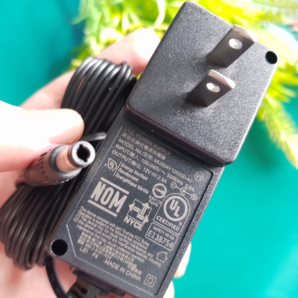 Nguồn 12V2.5A 5.5x2.5MM Chính Hãng MU30AY120250-A1Adapter 12V nguồn an toàn