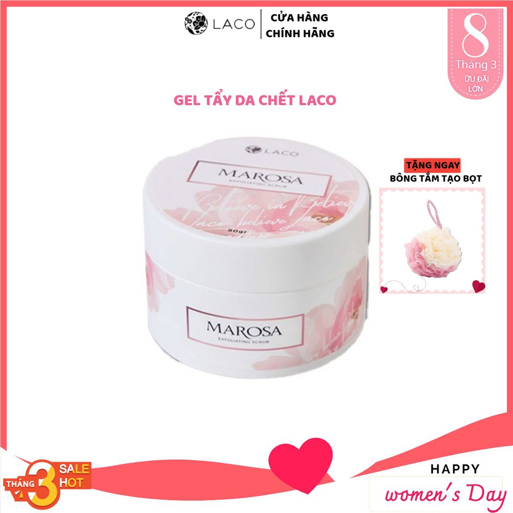 [Xả Hàng Laco] Gel Tẩy Da Chết LACO- MAROSA ✅CHÍNH HÃNG✅Làm Sạch Da, Sạch Bã Nhờn, Sạch Biểu Bì, Tẩy Tế Bào Chết