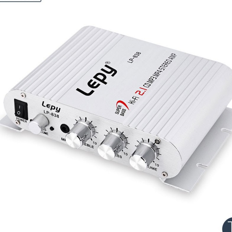 (SIÊU GIẢM GIÁ) Ampli mini công suất Lepy LP-838 12V Hi-Fi 2.1 -dc2392