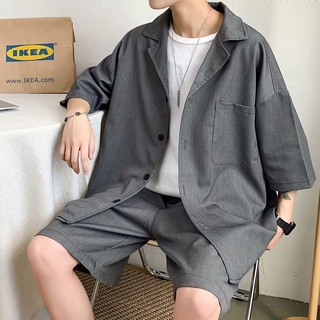 Set Blazer Nam Phong Cách Hàn Quốc  (ÁO BLAZER VÀ QUẦN SHORT UNISEX)  Sc03