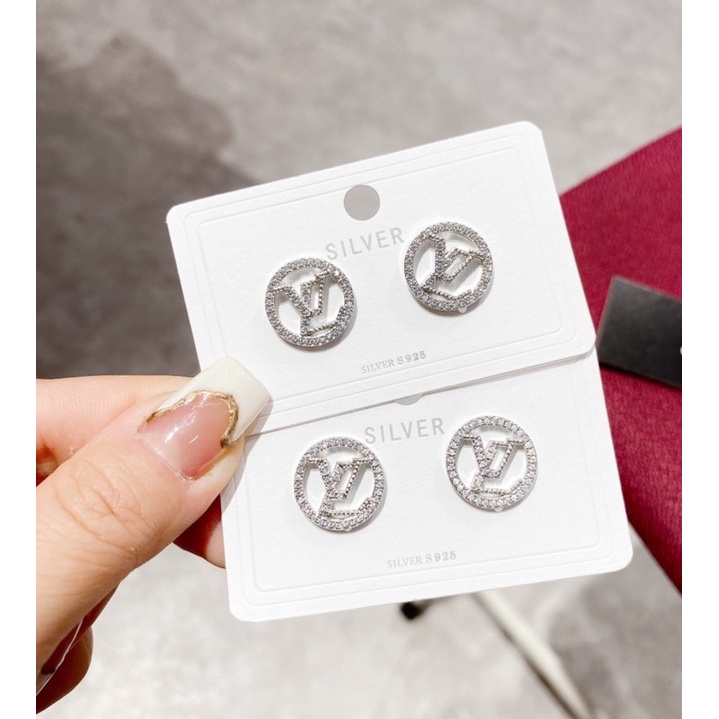 khuyên tai chân bạc 925