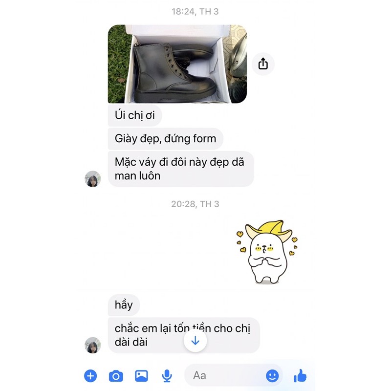 Giày boots cao cổ chiến binh nữ Ulzzang Martin | BigBuy360 - bigbuy360.vn