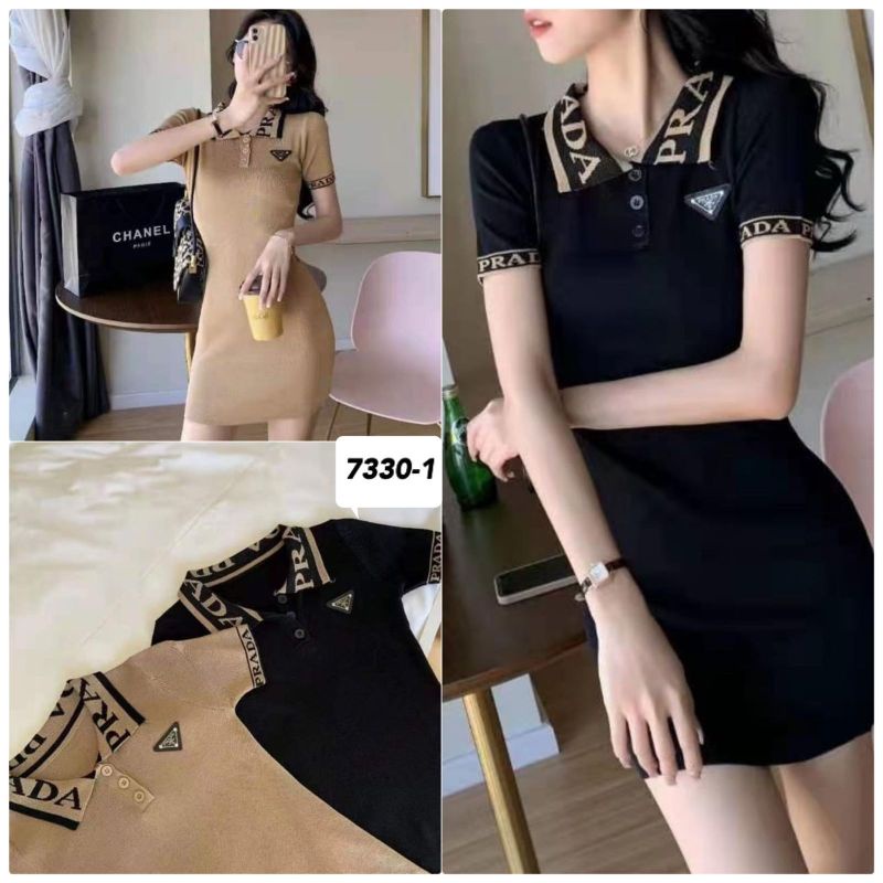 Đầm Nữ Màu Trơn Kiểu Dáng Đơn Giản Nhập Khẩu 7330