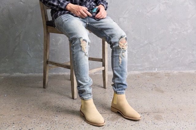 Giày chelseaboot lộn tan | BigBuy360 - bigbuy360.vn