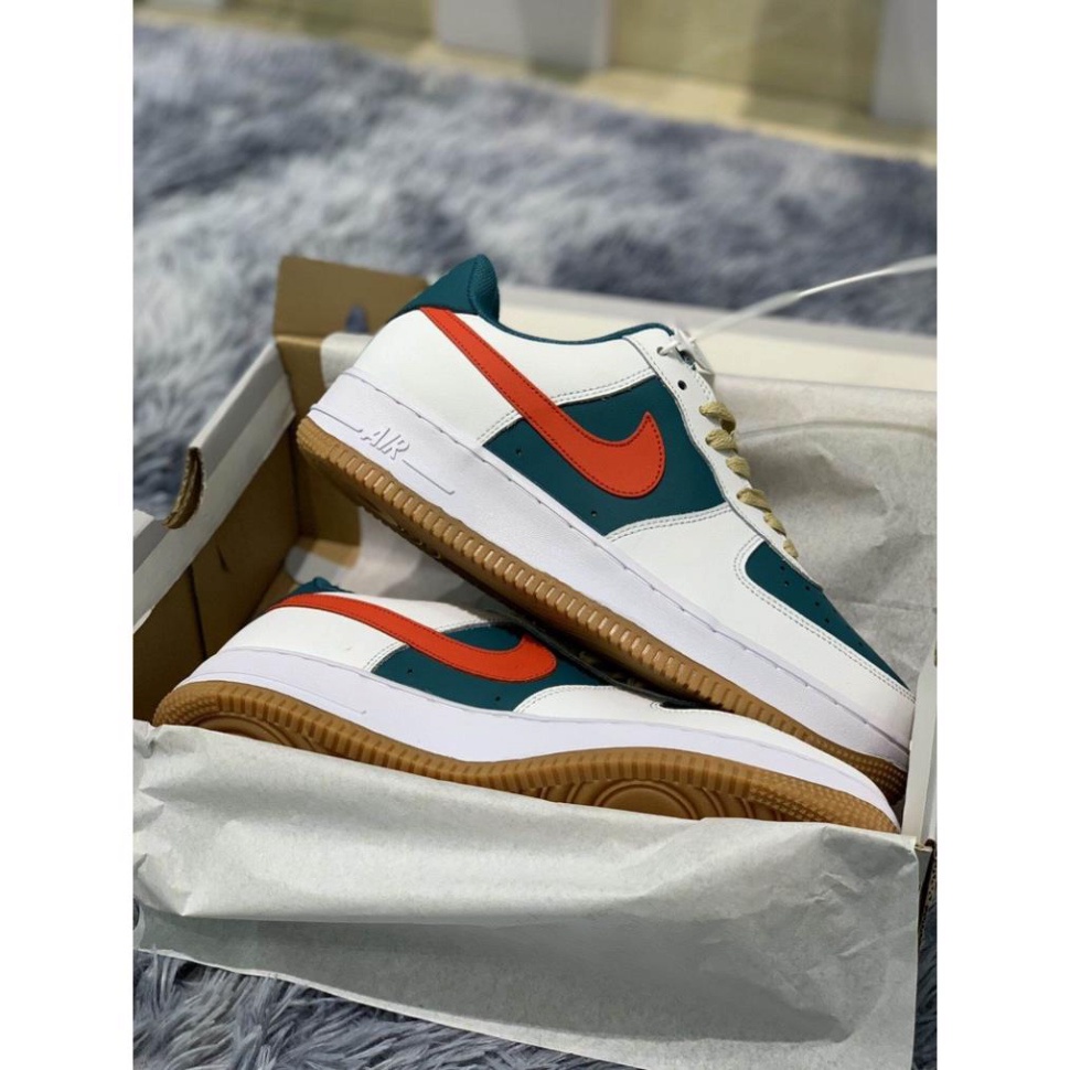 Giày Sneaker nam nữ cao cấp full bill box, giày thể thao Jordan AF1 cổ thấp da lộn màu xanh đỏ đế cao, form đẹp M11 | BigBuy360 - bigbuy360.vn