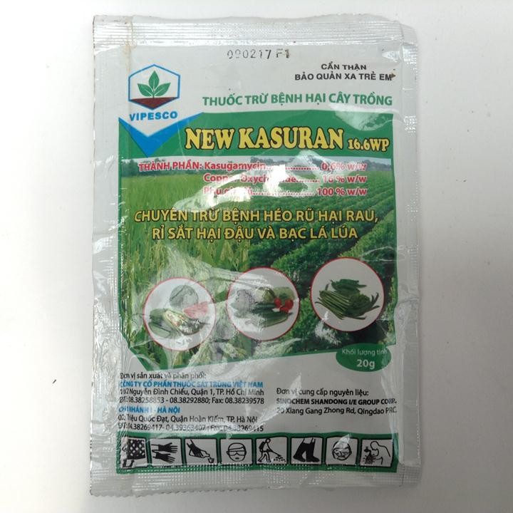 Bán buôn- Thuốc trừ bệnh hại cây trồng New Kasuran 16.6 WP hàng đẹp, nhập khẩu.