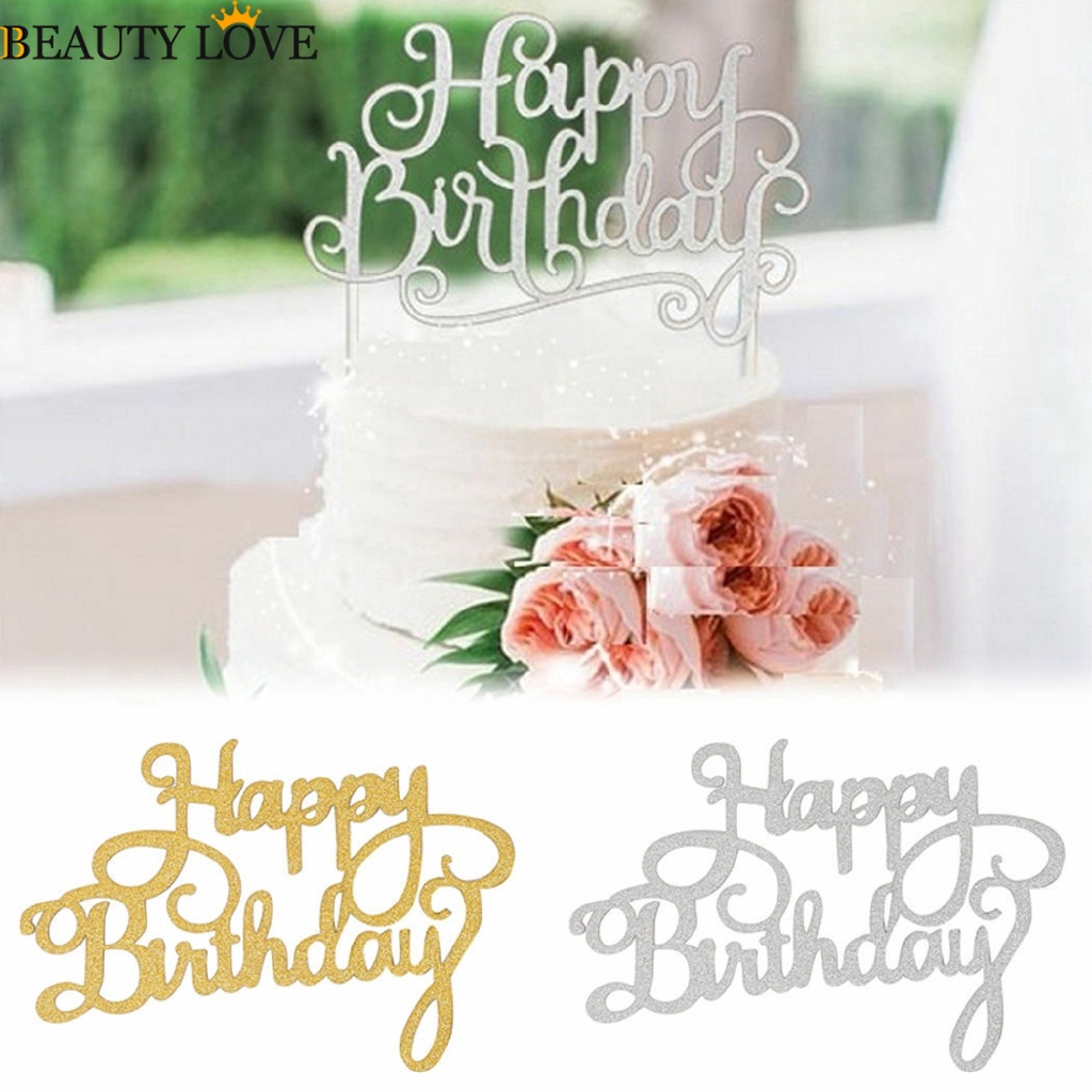 Que Cắm Trang Trí Bánh Sinh Nhật Màu Vàng / Bạc Mới