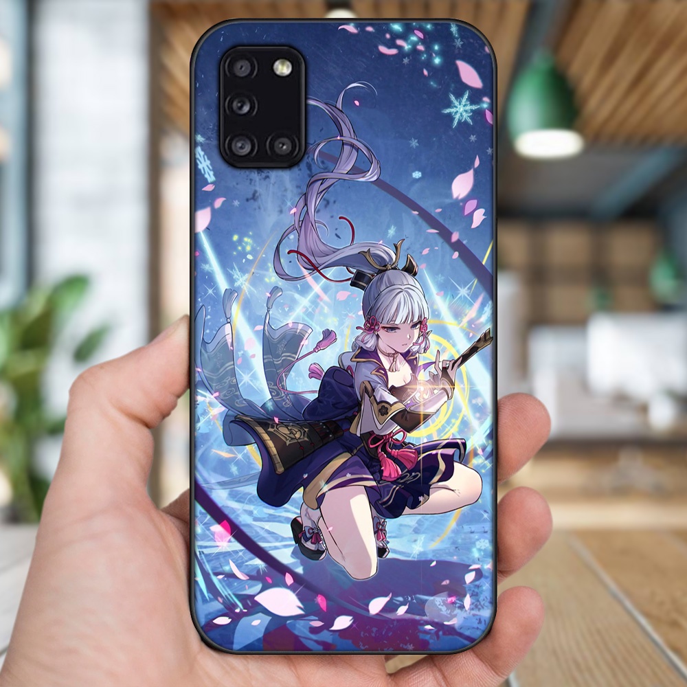 Ốp lưng Samsung A31 viền đen in hình Ayaka Genshin Impact