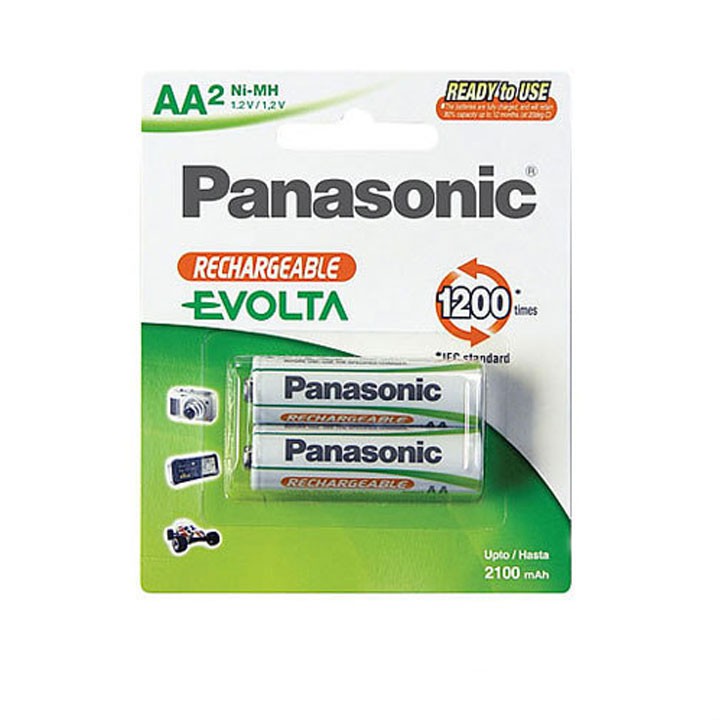 COMBO 2 PIN SẠC PANASONIC AA EVOLTA HHR-3LVT2B vỉ 2 pin.