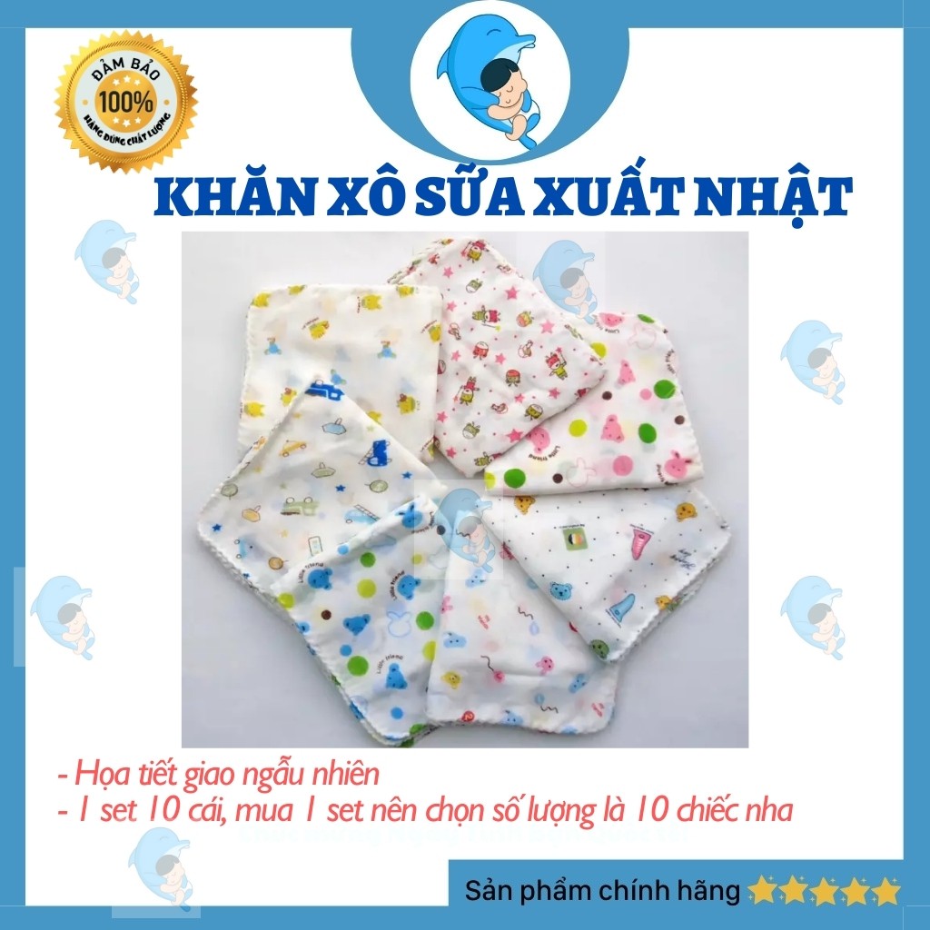 Khăn Xô Sữa Họa Tiết 2 Lớp Mềm Mịn Cao Cấp Xuất Nhật