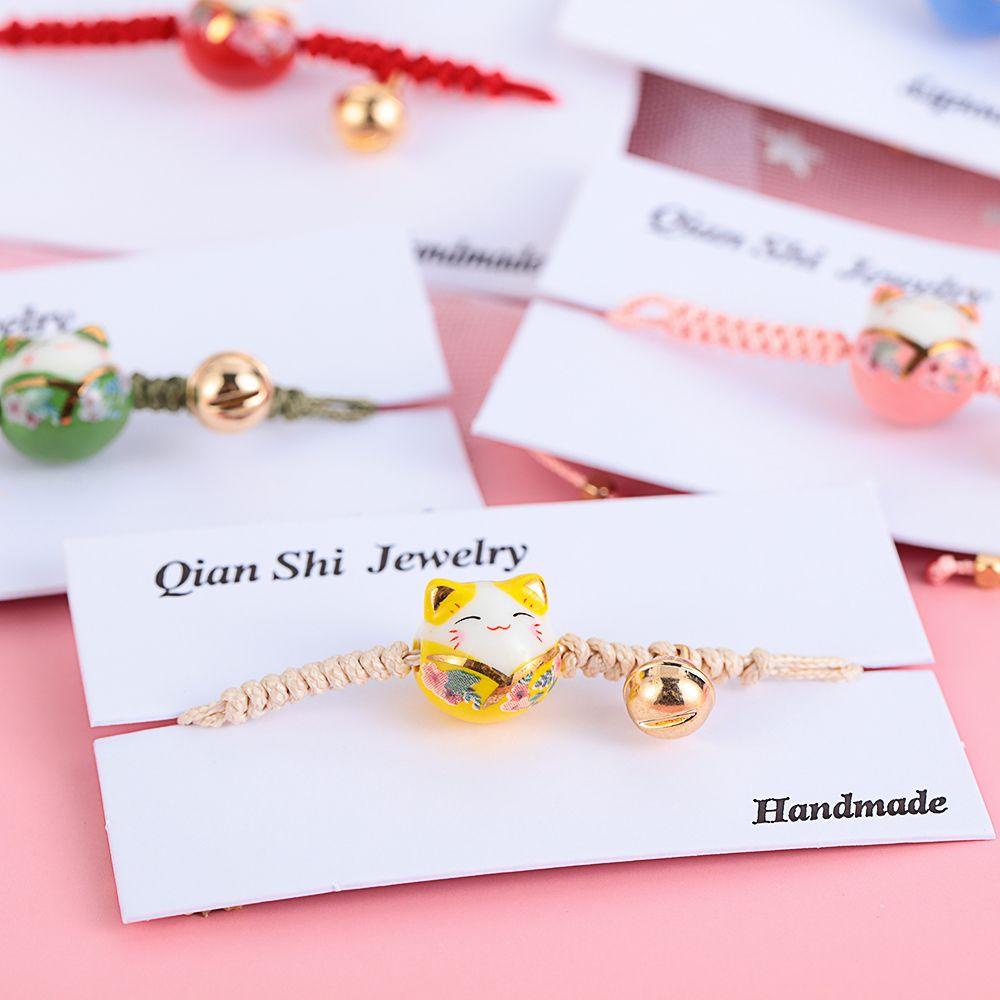 Vòng Đeo Tay Bằng Gốm Sứ Hình Mèo Dễ Thương