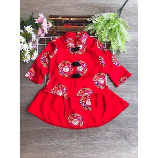 [FREESHIP](Loại 1) Thời trang trẻ em - (Set 3) Áo + tà yếm + váy liền chip bé gái kiểu tàu - Socnaukids (190507).