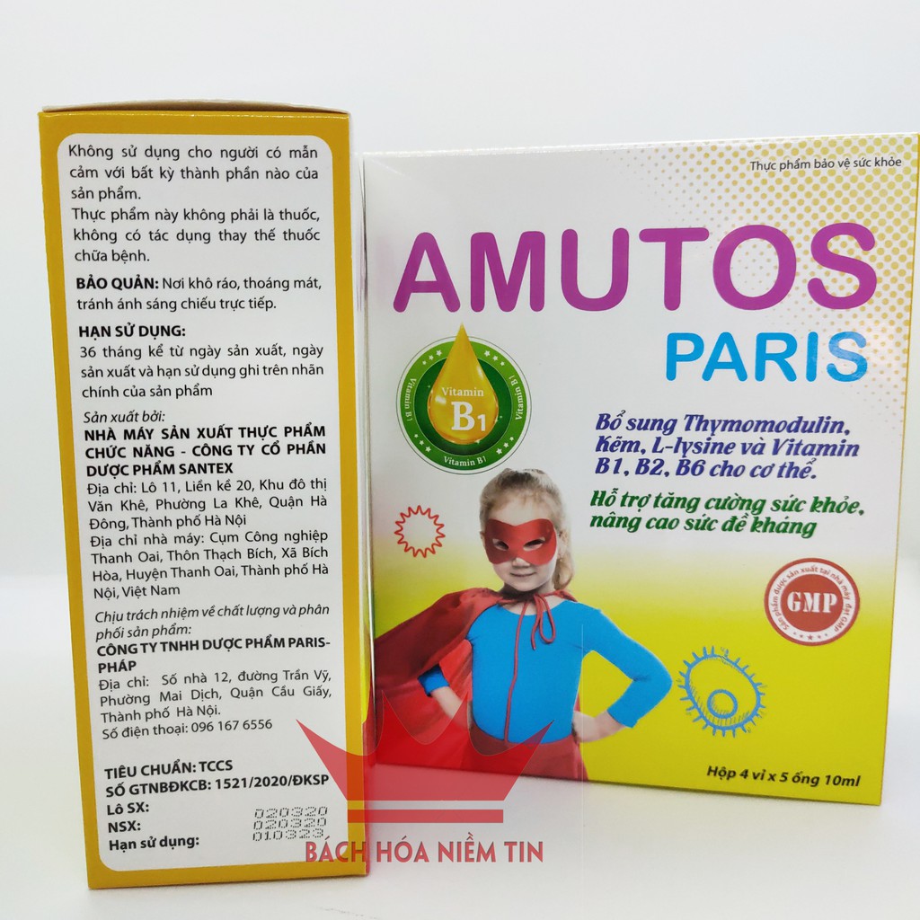 AMUTOS Paris - Bổ sung Thymomodulin, Taurin, kẽm, vitamin - tăng cường sức đề kháng