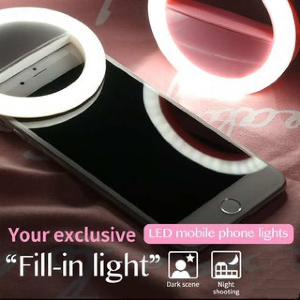 Vòng đèn 36 LED bắt sáng dạng kẹp hỗ trợ chụp ảnh tự sướng nhỏ gọn dành cho điện thoại iPhone