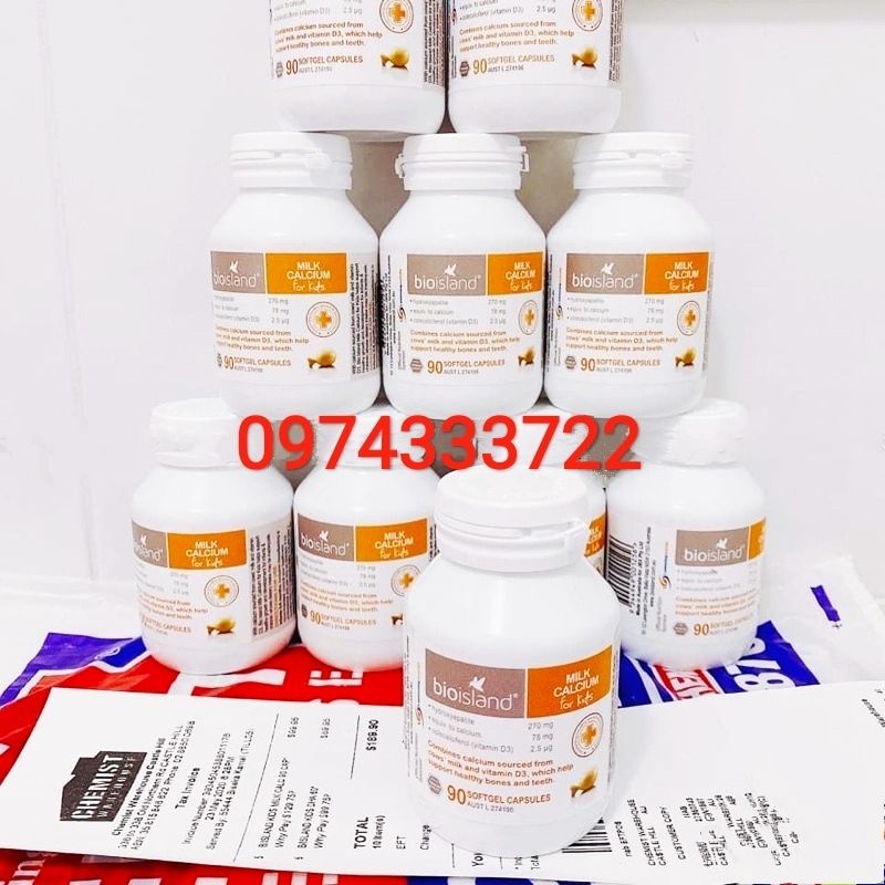 Canxi Sữa Bio Island Milk Calcium Úc 90 viên cho bé ( Canxi Bio)