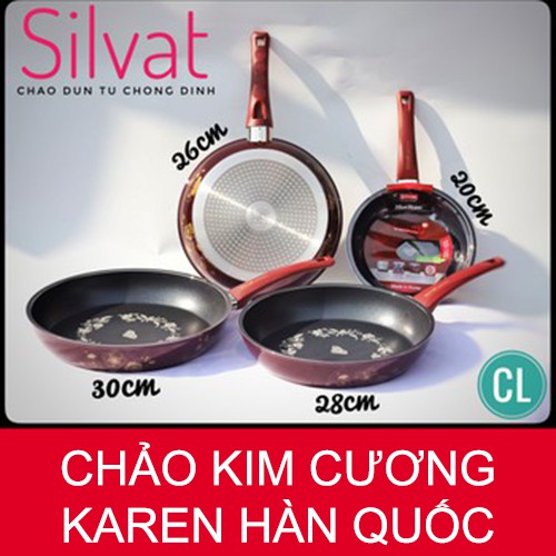 Chảo chống dính kim cương Hàn Quốc Karen dùng cho bếp từ