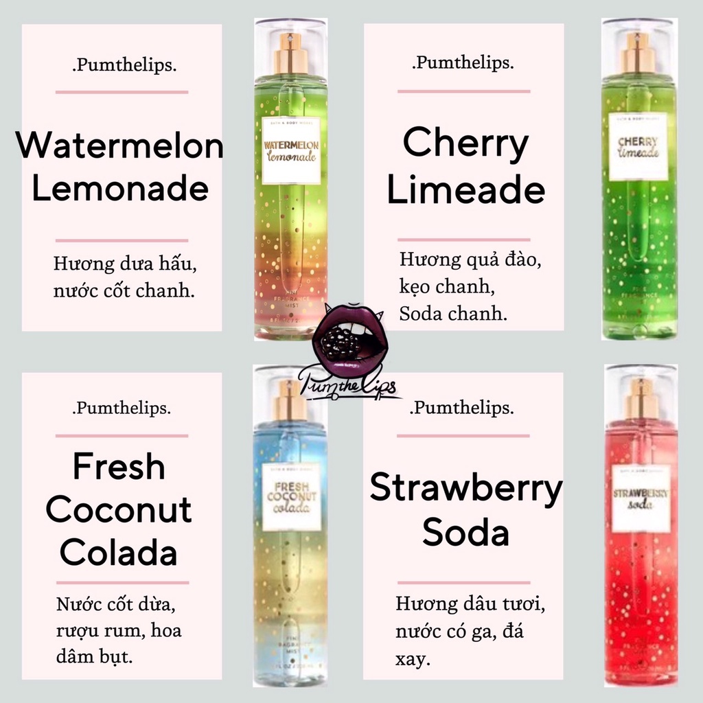 Xịt thơm Body Mist Bath and Body Works