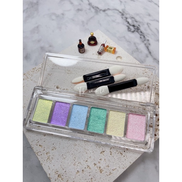 bột nén tráng gương trang trí nail