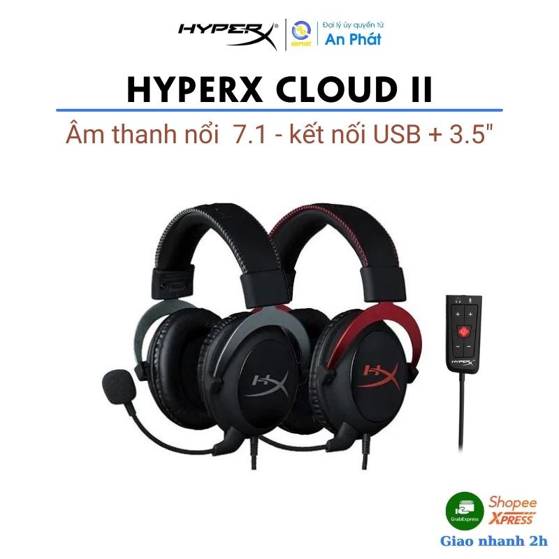 Tai nghe gaming Kingston HyperX Cloud II Đen đỏHàng chính hãng