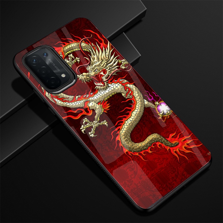 Ốp Lưng Kính OPPO A74, A74 5G, A95 Hình in 3D sáng bóng cao cấp