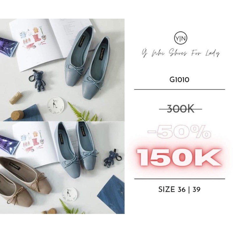 Giày búp bê sale 300->150