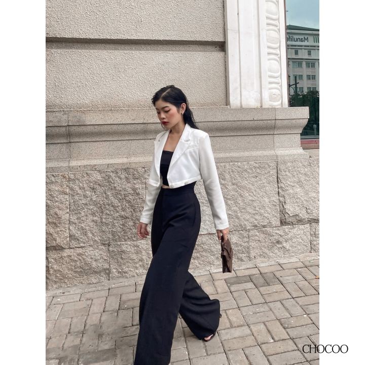 Áo vest nữ CHOCOO Tophie Crop Blazer dáng ngắn croptop thiết kế cao cấp tôn dáng sang chảnh quý phái thanh lịch