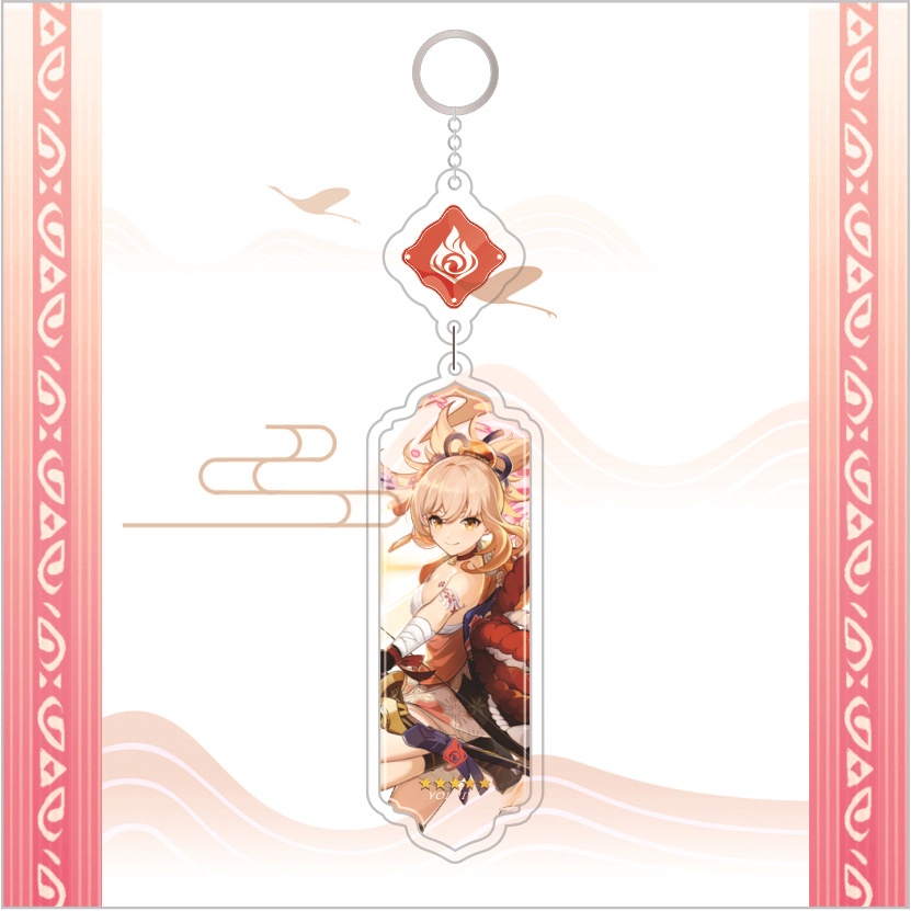 Móc Khóa Dài Hình Búp Bê Shinobu Yae Miko Ayaka Yoimiya Bằng Acrylic