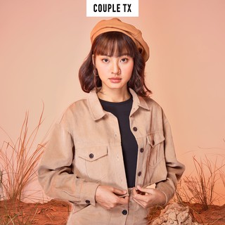 Áo Khoác Croptop Nữ Ticke Nhung Couple TX WOF 2002