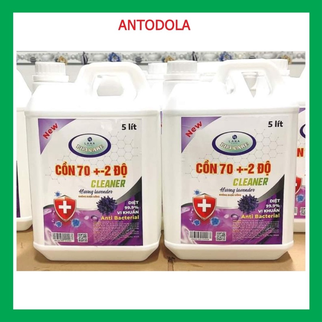 Combo 2 can cồn sát khuẩn, cồn y tế 70 độ 5 lít có hương thơm cao cấp, hàng chính hãng