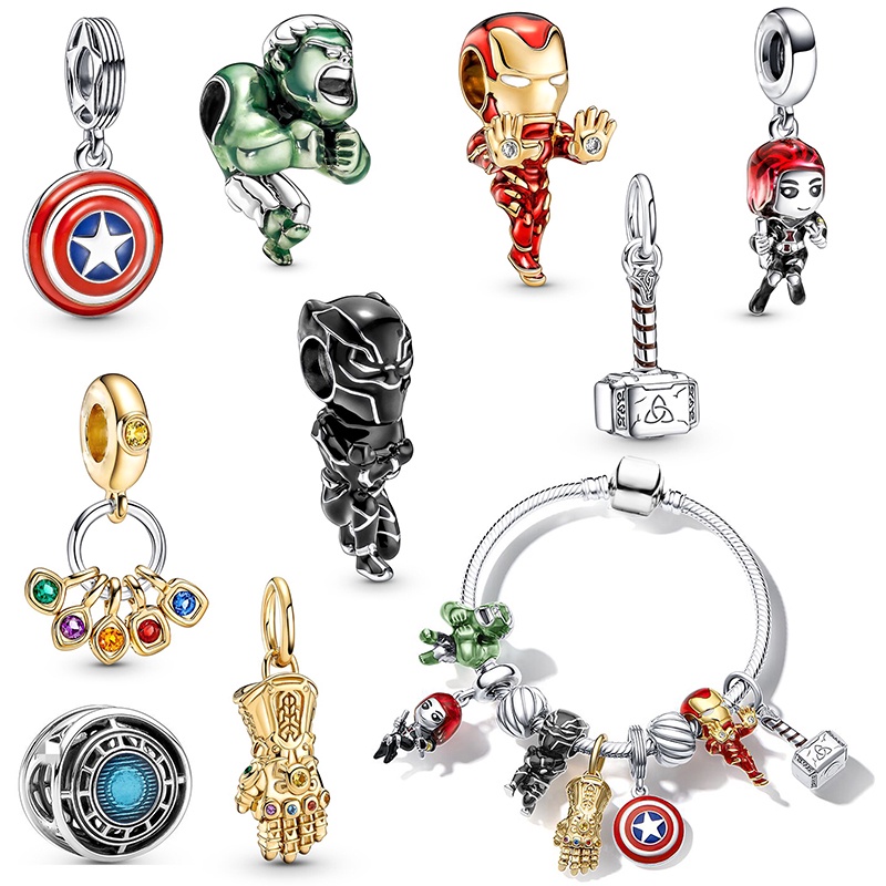 Mới Mặt Dây Chuyền / Vòng Tay Hạt Cườm Hình Captain America Thời Trang Cho Nữ