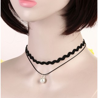 Vòng cổ nữ choker sóng nước cá tính