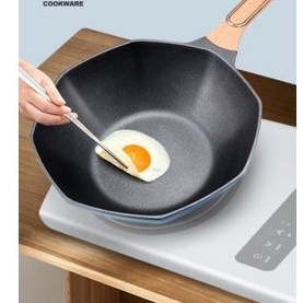 (Sẵn) Chảo đá Maifan bát giác chống dính kháng khuẩn 32cm
